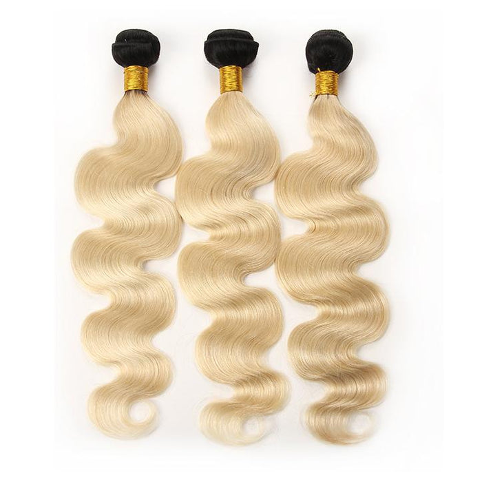 3PC Body Wave 1b/613 Color Best Human Hair Bundles